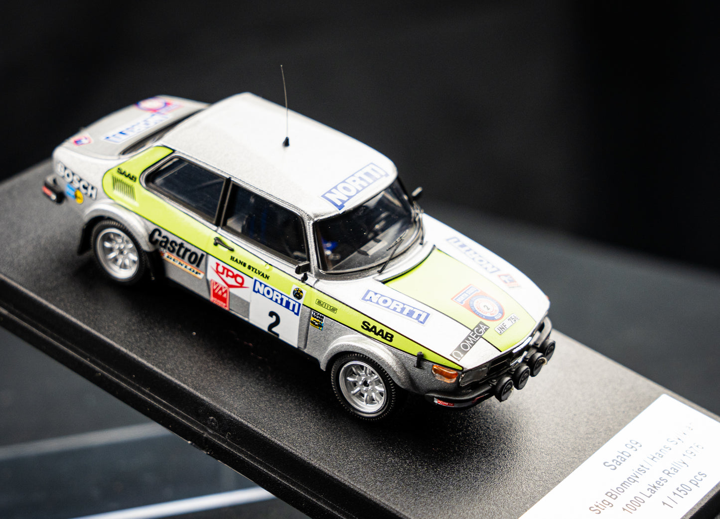 Saab 99 Lim. Edition 1/150 #2 Blomquist / Sylvian - 1000 Lakes Rallye 1976