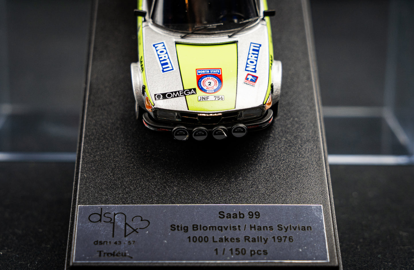 Saab 99 Lim. Edition 1/150 #2 Blomquist / Sylvian - 1000 Lakes Rallye 1976