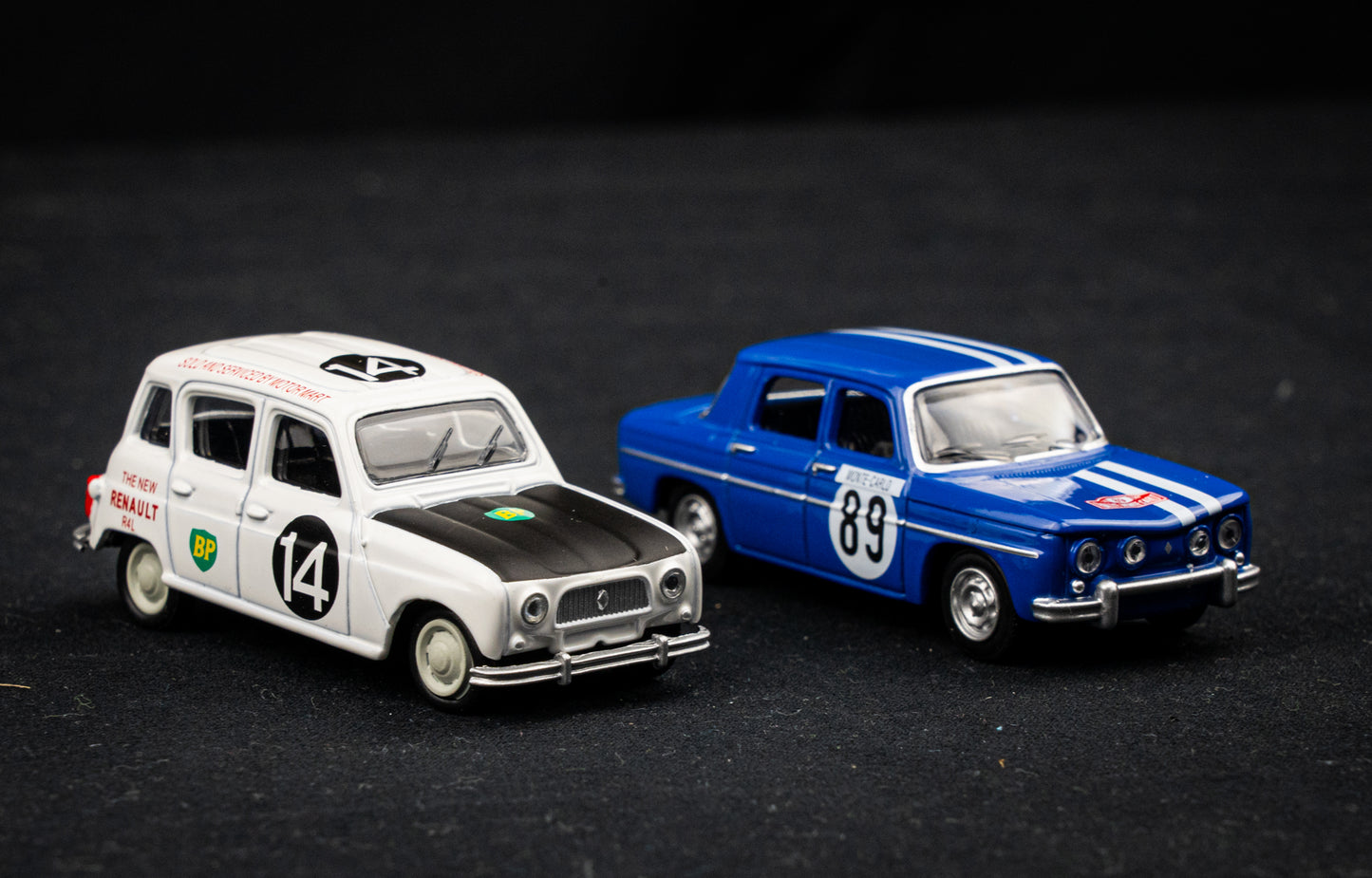 Renault 4 #14 Safari Rallye 1962 & Renault 8 Gordini #89 Rallye Monte Carlo 1969 - Norev 1:64