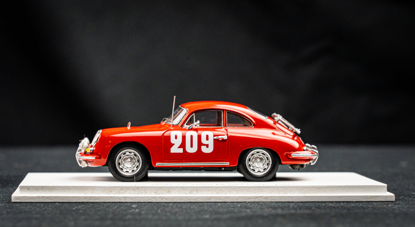 Porsche 356B T5 1600S #209 Doojies / Slotemaker - Rallye Monte Carlo 1962 - Spark 1:43