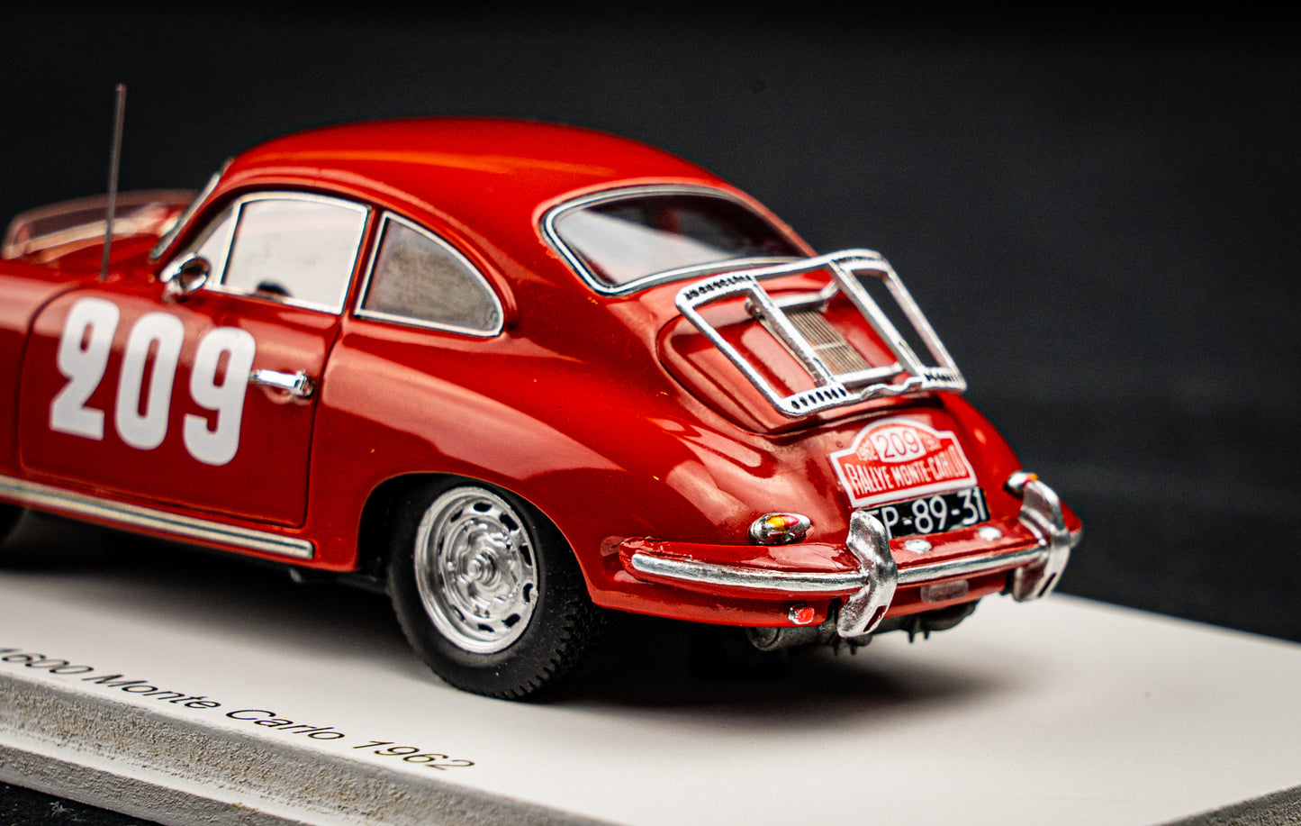 Porsche 356B T5 1600S #209 Doojies / Slotemaker - Rallye Monte Carlo 1962 - Spark 1:43