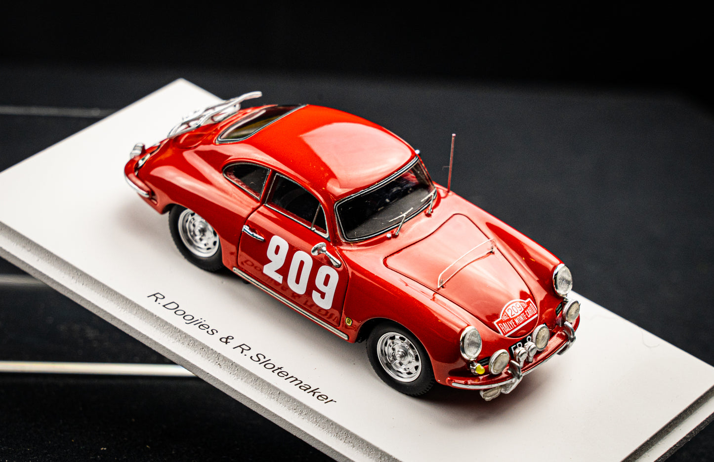 Porsche 356B T5 1600S #209 Doojies / Slotemaker - Rallye Monte Carlo 1962 - Spark 1:43