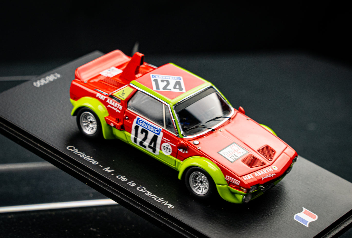 Fiat X 1/9  lim. edition 300 Stk. - #124 Christine / de la Grandrive - Tour de France 1974 - Spark 1:43