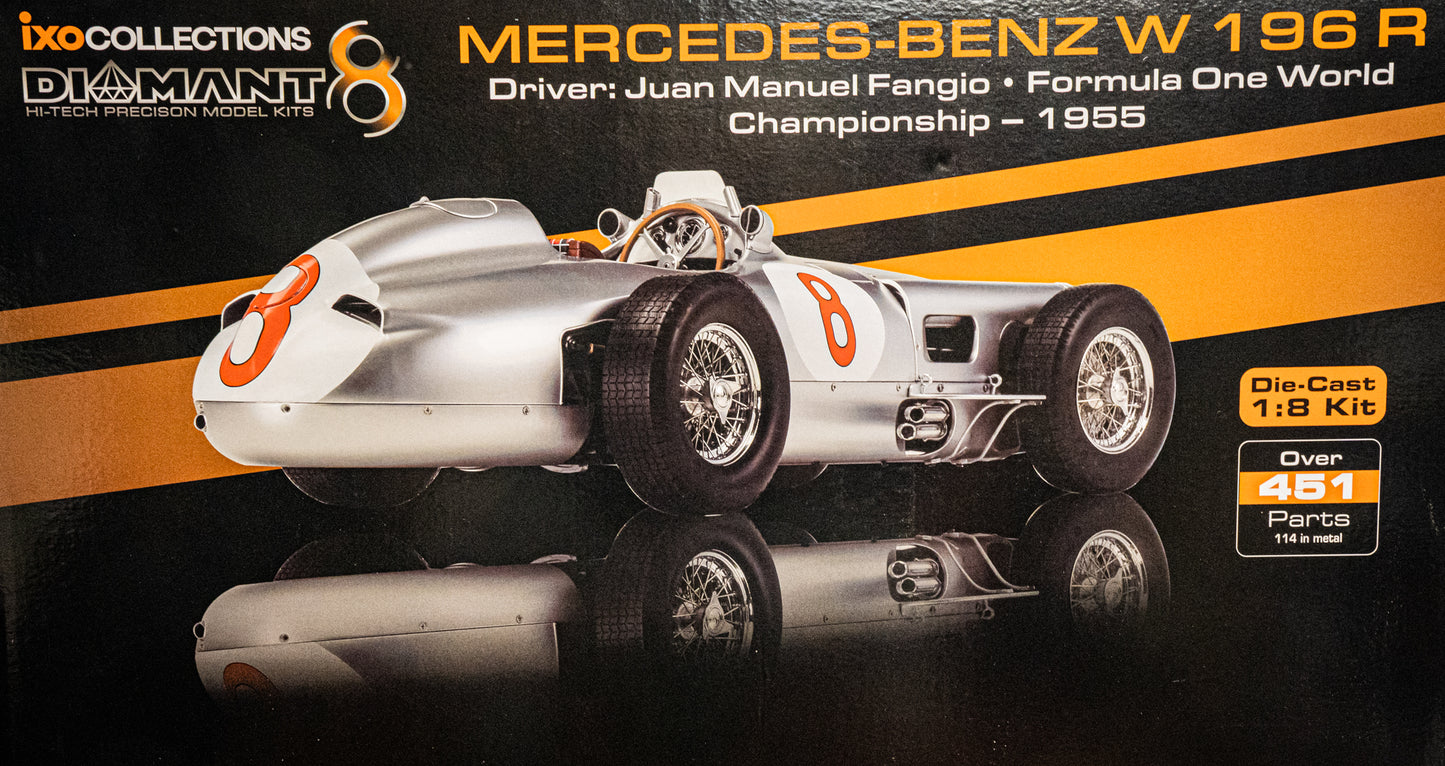 Mercedes W196 R no.8 Juan Manuel Fangio Formel 1 WM 1955 - IXO Collections 1:8