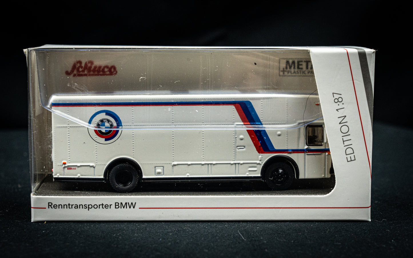 Mercedes-Benz O-319 Renntransporter BMW Motorsport weiß 1:87 Schuco