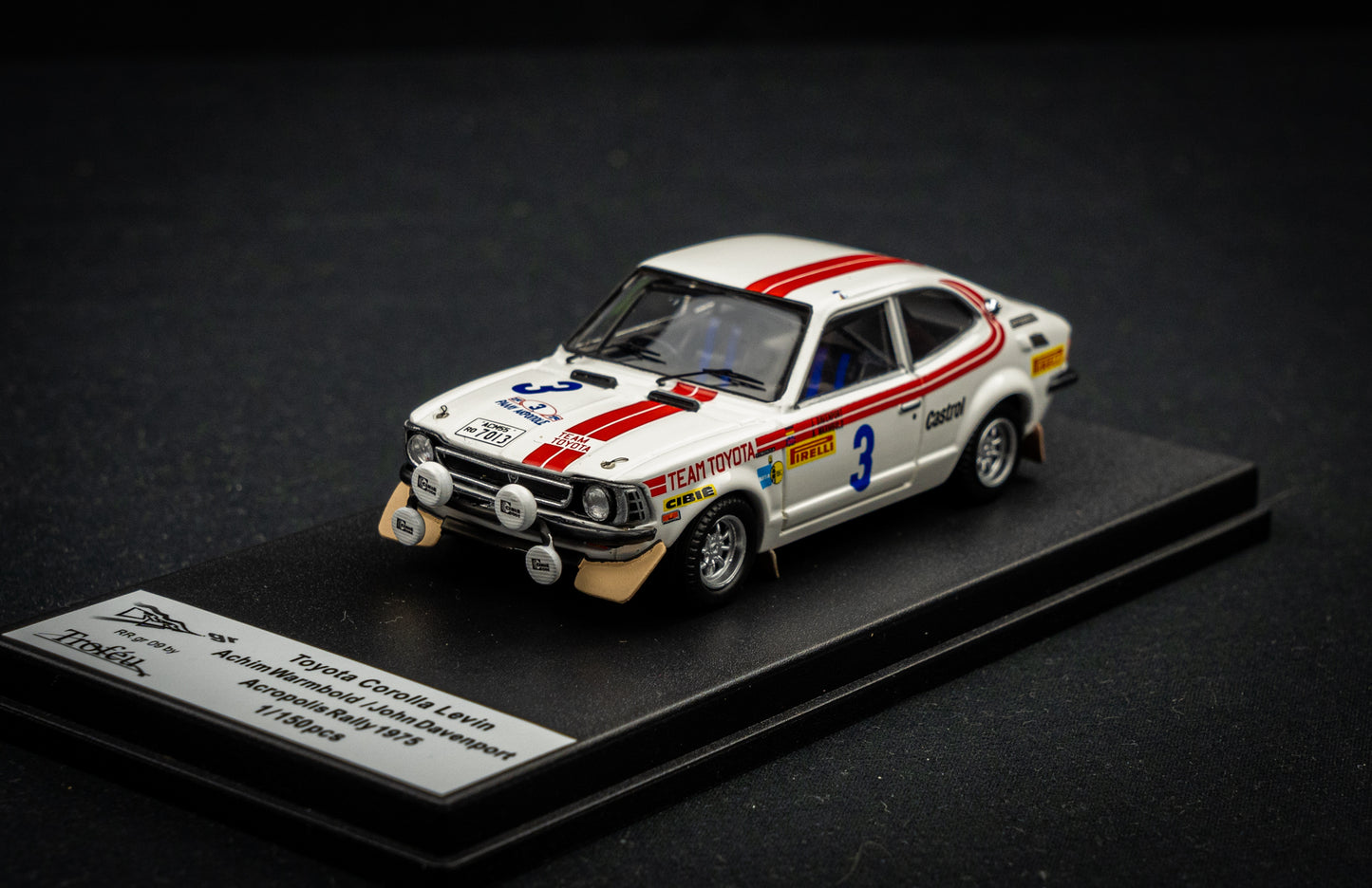 Toyota Corolla Levin lim. edition 1/150 Stk. #3 Warmbold / Davenport Acropolis Rallye 1975