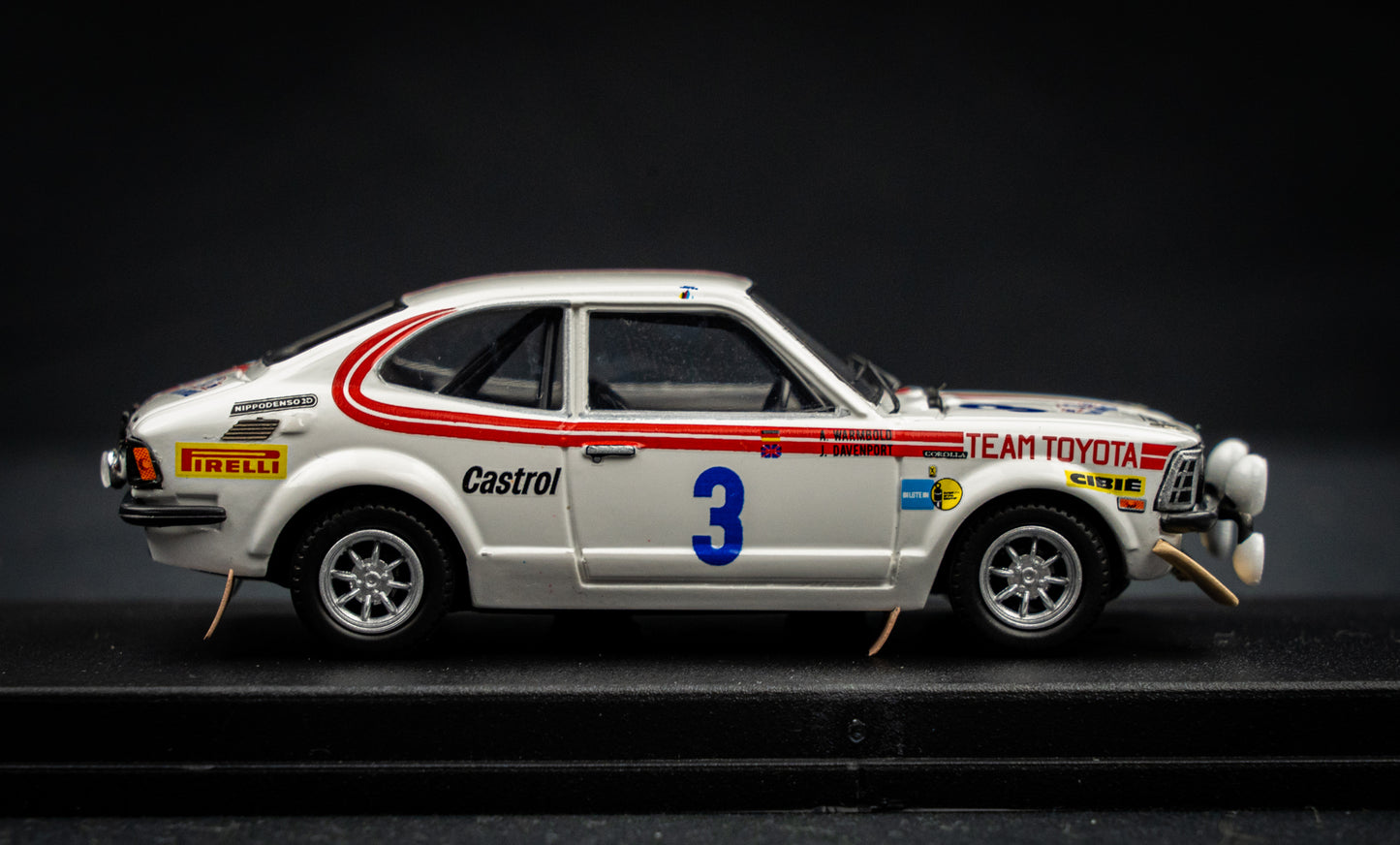 Toyota Corolla Levin lim. edition 1/150 Stk. #3 Warmbold / Davenport Acropolis Rallye 1975