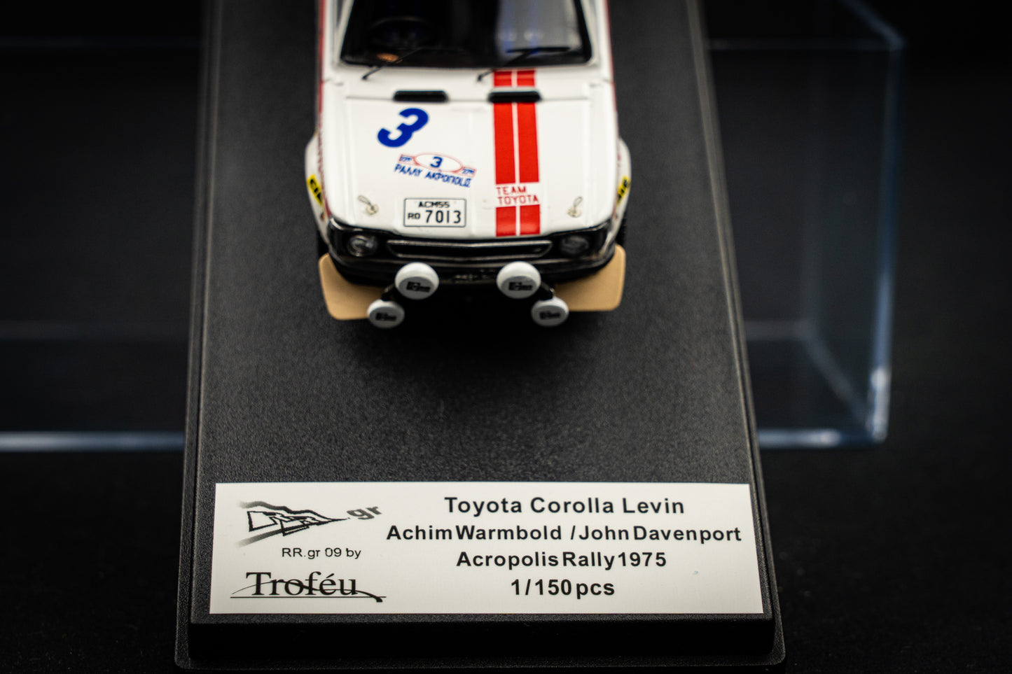 Toyota Corolla Levin lim. edition 1/150 Stk. #3 Warmbold / Davenport Acropolis Rallye 1975