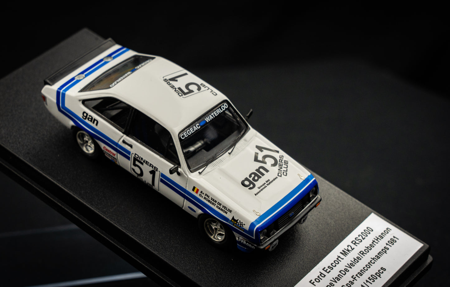 Ford Escort Mk2 RS2000 lim. Edition 150 Stk. #51 van de Velde / Hanon 24h Spa 1981