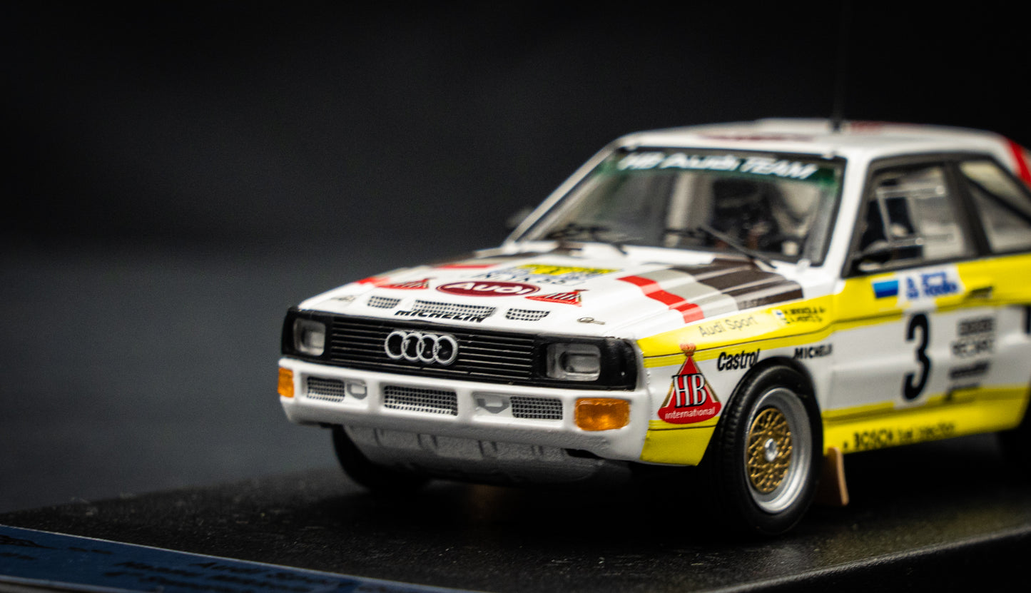Audi Sport Quattro lim. edition 1/150 Stk. #3 Mikkola / Hertz P3 Schweden Rallye 1985
