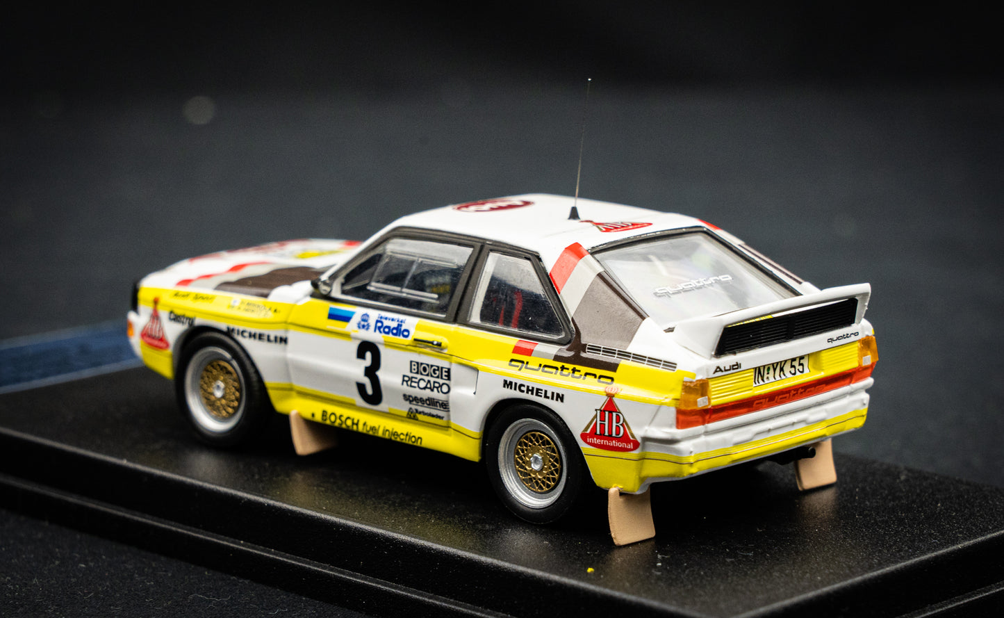 Audi Sport Quattro lim. edition 1/150 Stk. #3 Mikkola / Hertz P3 Schweden Rallye 1985
