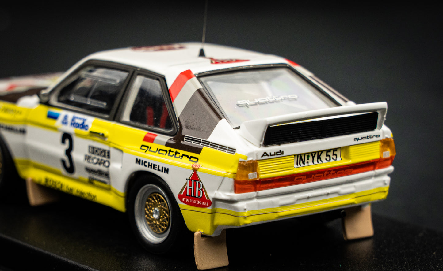 Audi Sport Quattro lim. edition 1/150 Stk. #3 Mikkola / Hertz P3 Schweden Rallye 1985