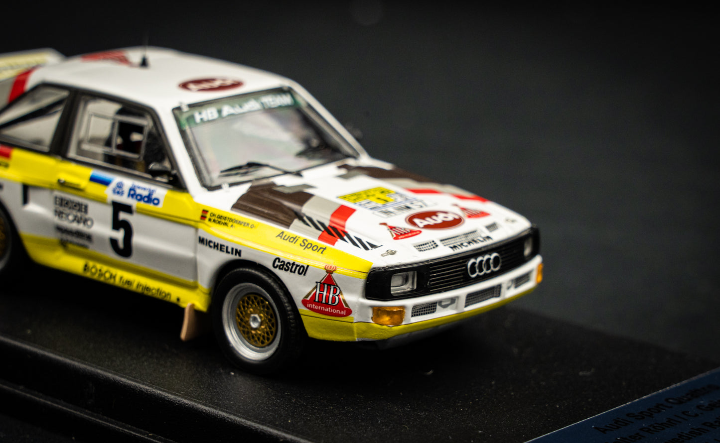 Audi Sport Quattro lim. edition 1/150 Stk. #5 Röhrl / Geistdörfer Schweden Rallye 1985