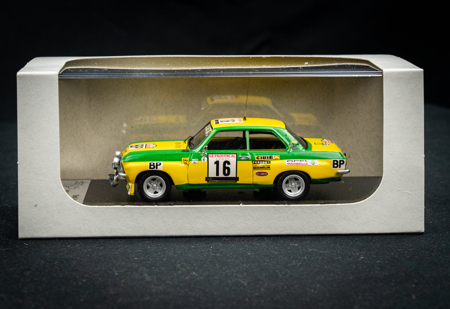 Opel Ascona 1.9 SR lim. edition 1/150 Stk. #16 Clarr / Fauchille P7 Korsika Rallye 1974