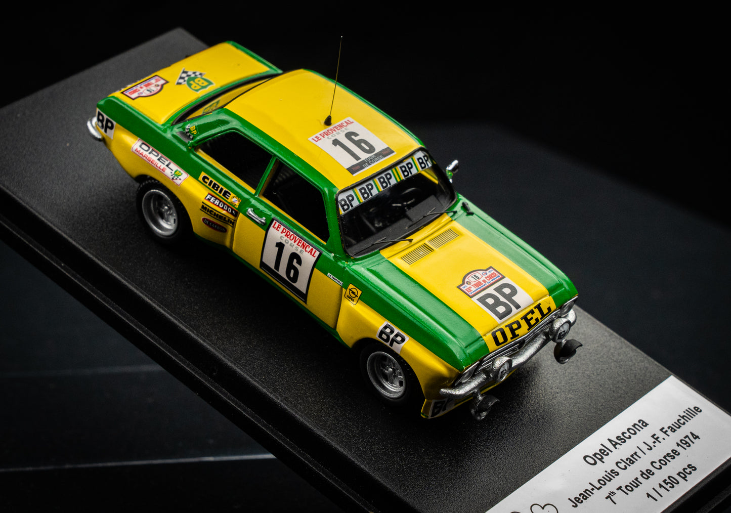 Opel Ascona 1.9 SR lim. edition 1/150 Stk. #16 Clarr / Fauchille P7 Korsika Rallye 1974