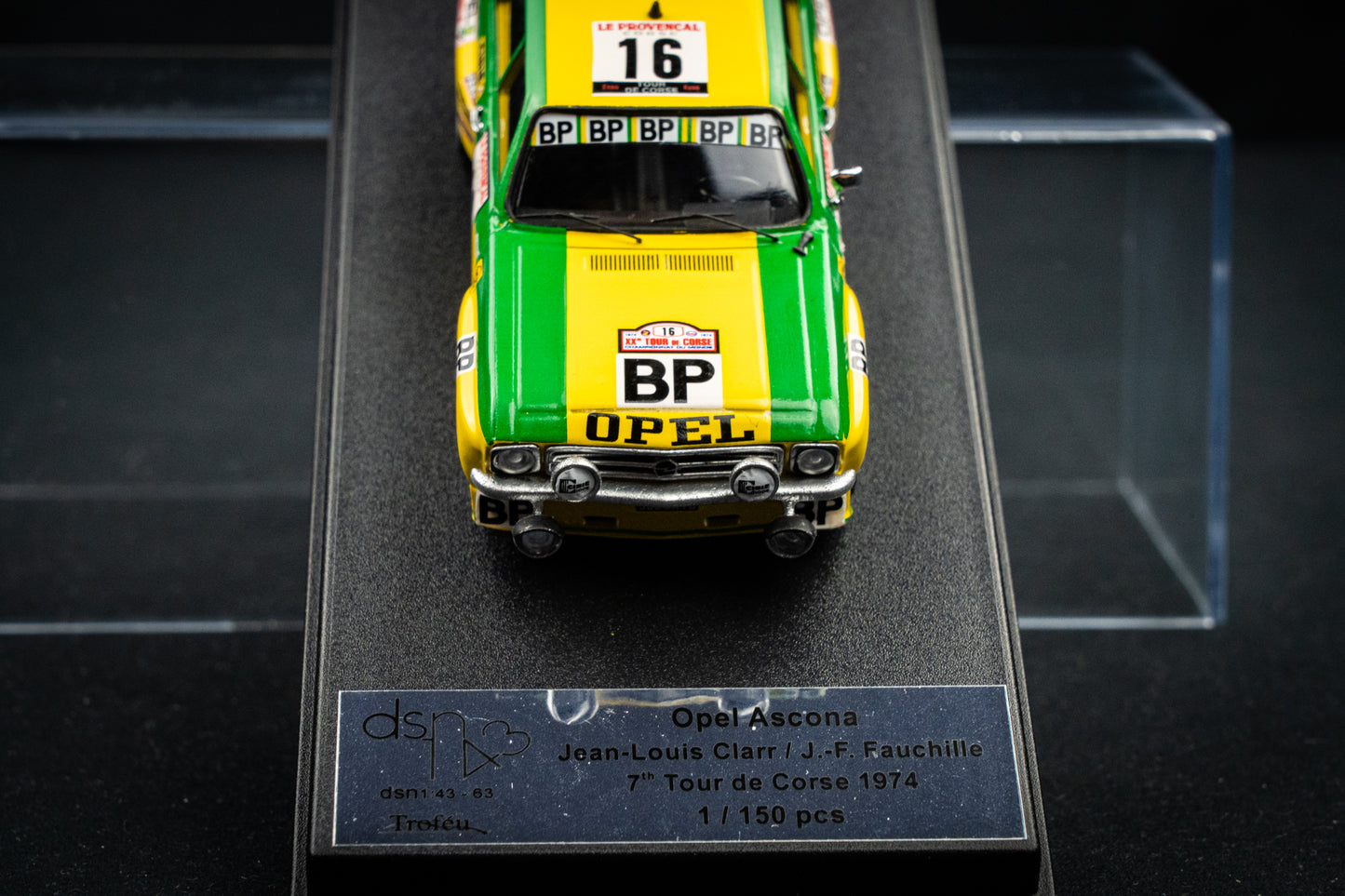 Opel Ascona 1.9 SR lim. edition 1/150 Stk. #16 Clarr / Fauchille P7 Korsika Rallye 1974
