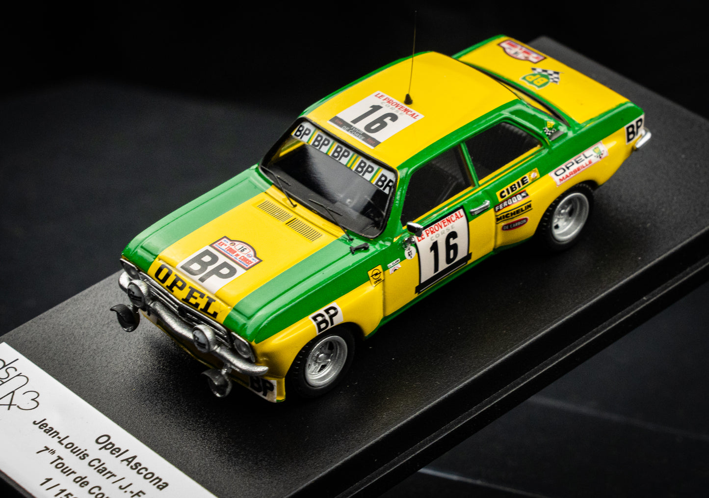 Opel Ascona 1.9 SR lim. edition 1/150 Stk. #16 Clarr / Fauchille P7 Korsika Rallye 1974