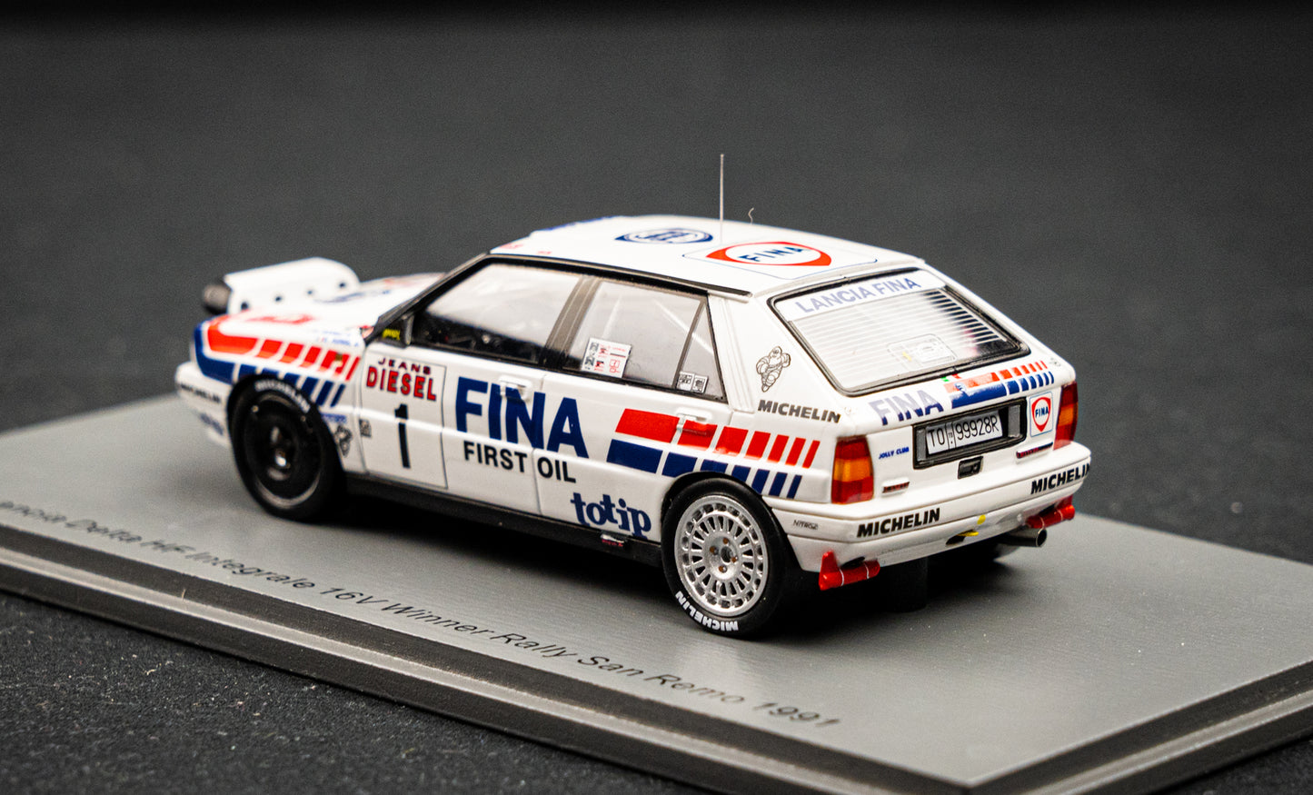 Lancia Delta Integrale 16V #1 D. Auriol / B. Occelli Winner Rallye SanRemo 1991 Spark 1:43