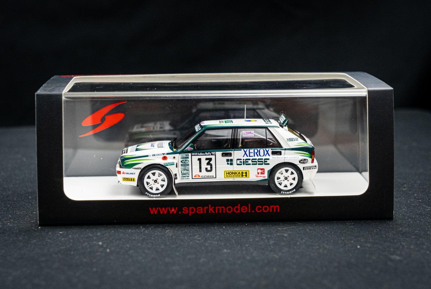 Lancia Delta HF Integrale EVO #13 T.Mäkinen / S. Harjanne P4 Rallye Finnland 1993 Spark 1:43