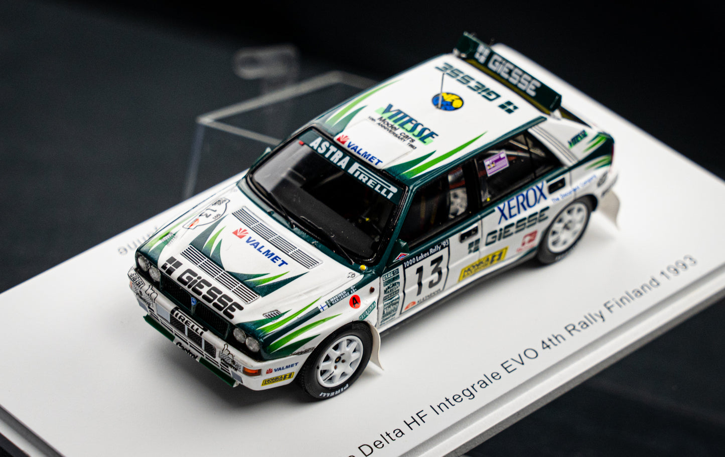 Lancia Delta HF Integrale EVO #13 T.Mäkinen / S. Harjanne P4 Rallye Finnland 1993 Spark 1:43