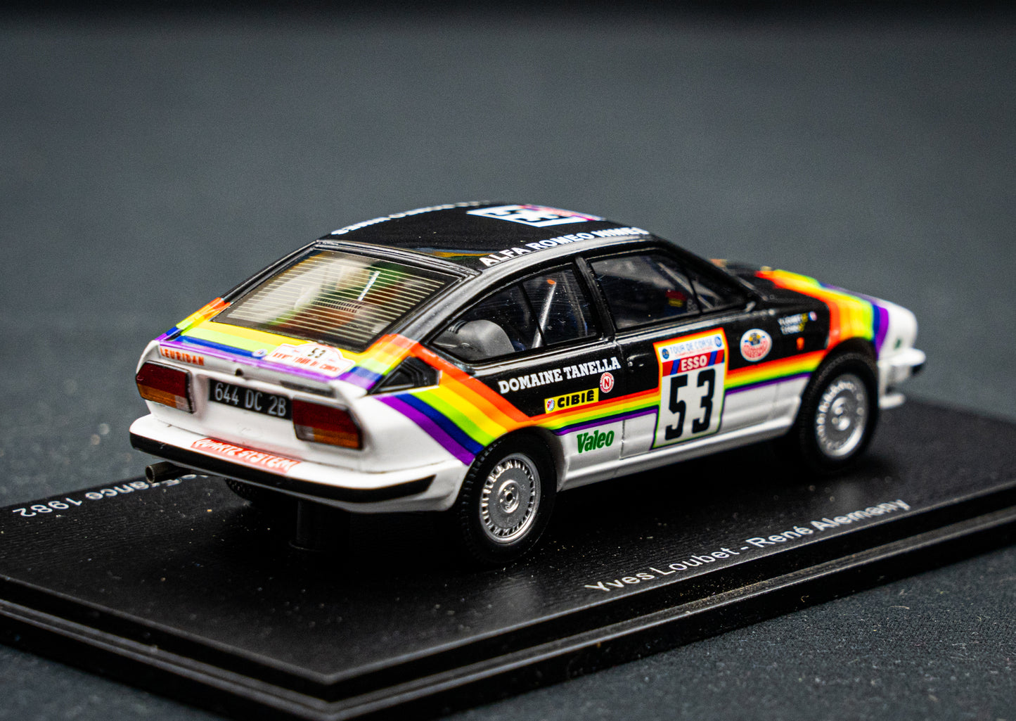 Alfa GTV6 #53 Y. Loubet / R. Alemany P17 Rallye Korsika / Tour de Corse 1982 Spark 1:43