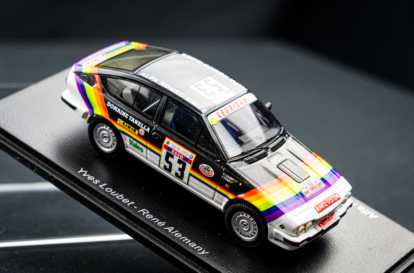 Alfa GTV6 #53 Y. Loubet / R. Alemany P17 Rallye Korsika / Tour de Corse 1982 Spark 1:43