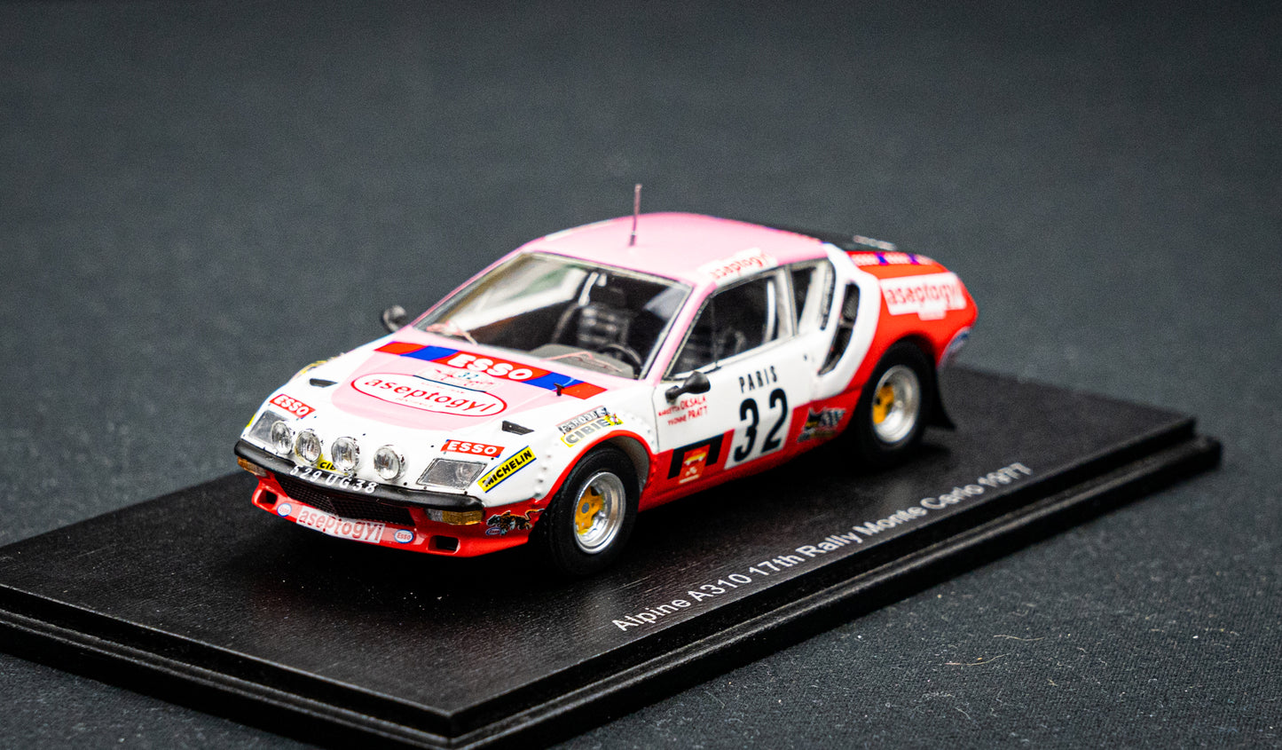 Renault Alpine A310 #32 M. Oksala / Y. Pratt P17 Rallye Monte Carlo 1977 Spark 1:43