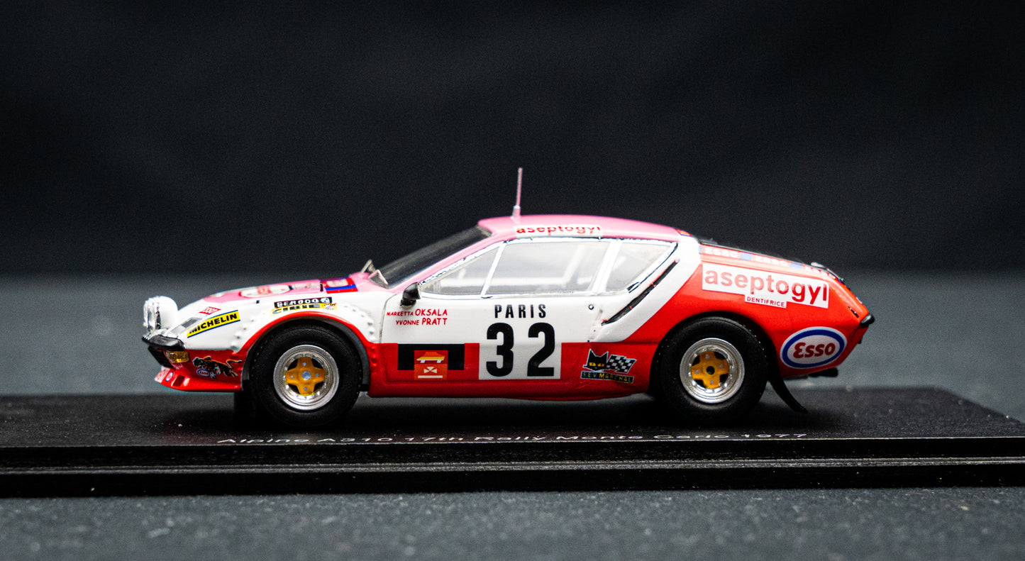 Renault Alpine A310 #32 M. Oksala / Y. Pratt P17 Rallye Monte Carlo 1977 Spark 1:43