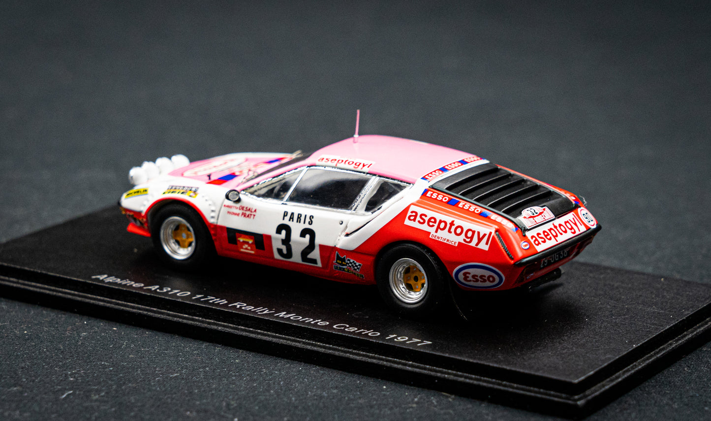 Renault Alpine A310 #32 M. Oksala / Y. Pratt P17 Rallye Monte Carlo 1977 Spark 1:43