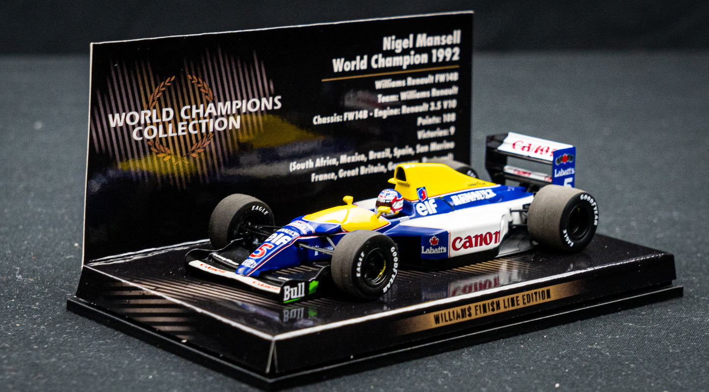 Nigel Mansell #5 Williams FW14B Formel 1 Weltmeister 1992 - Minichamps 1:43