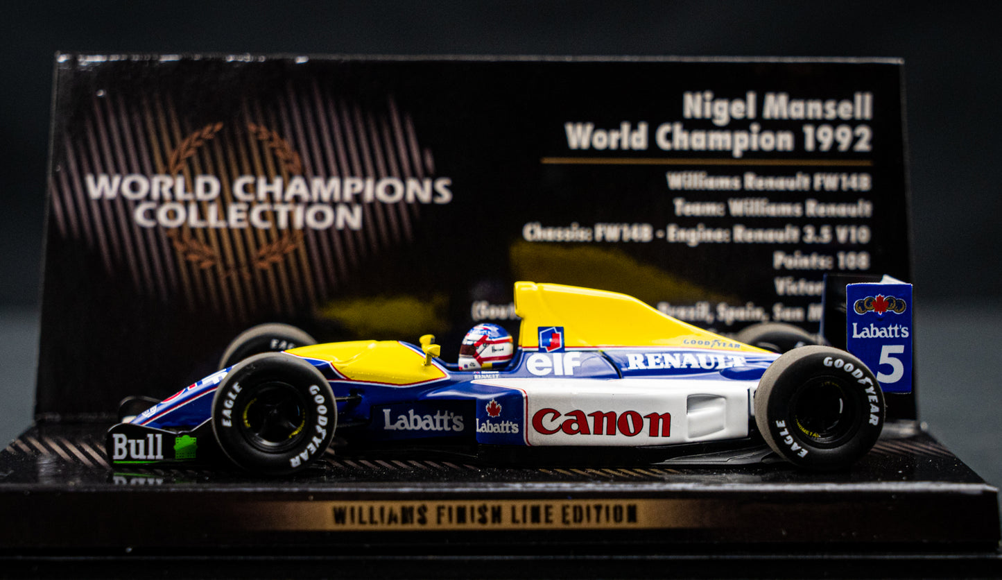 Nigel Mansell #5 Williams FW14B Formel 1 Weltmeister 1992 - Minichamps 1:43