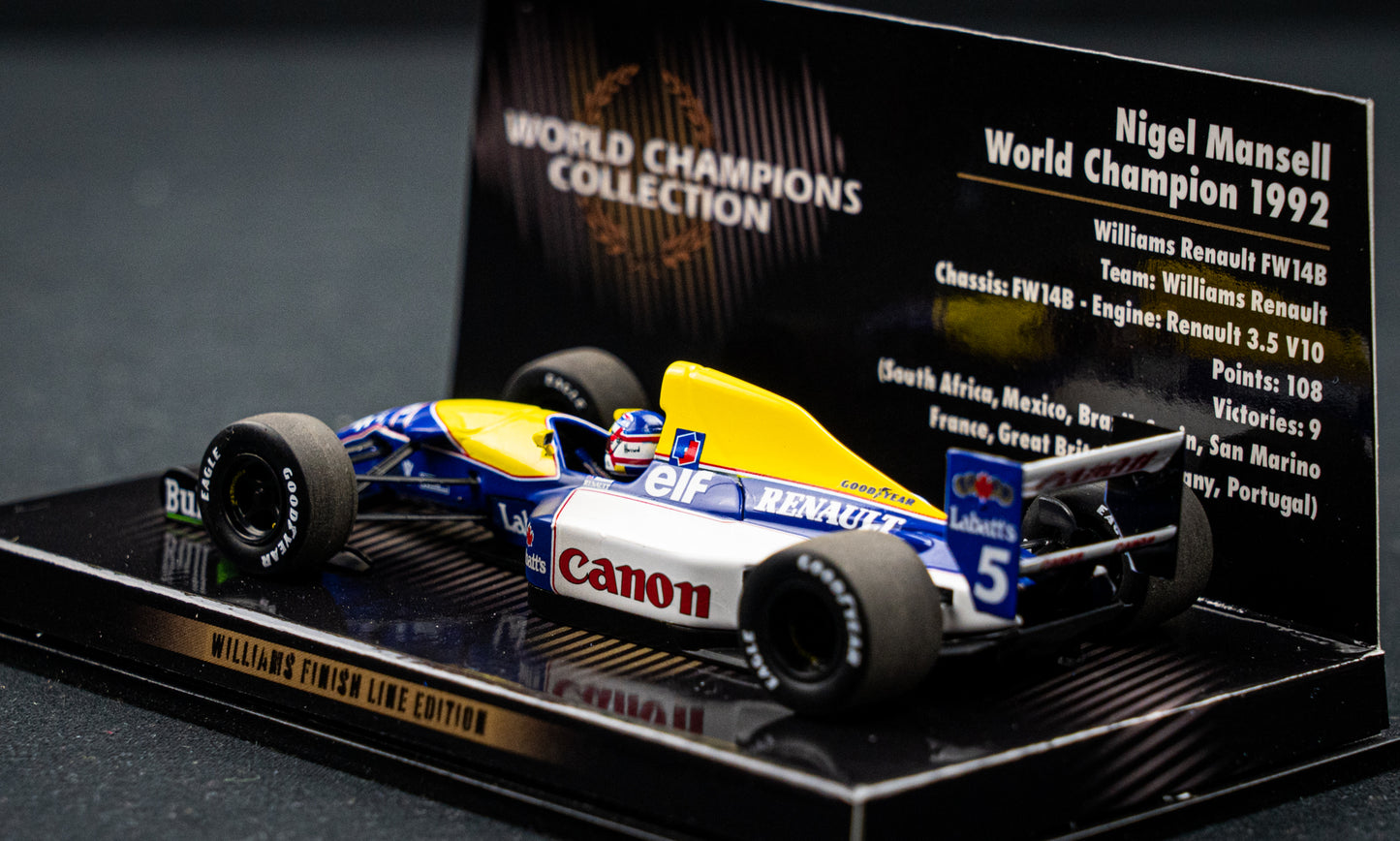 Nigel Mansell #5 Williams FW14B Formel 1 Weltmeister 1992 - Minichamps 1:43