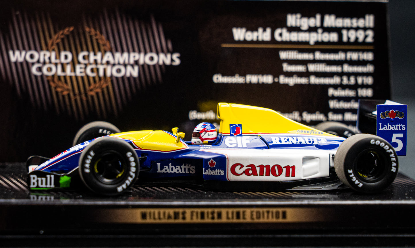 Nigel Mansell #5 Williams FW14B Formel 1 Weltmeister 1992 - Minichamps 1:43