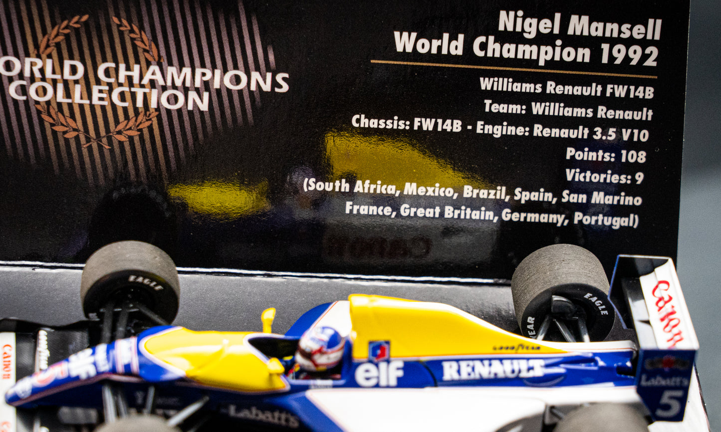 Nigel Mansell #5 Williams FW14B Formel 1 Weltmeister 1992 - Minichamps 1:43