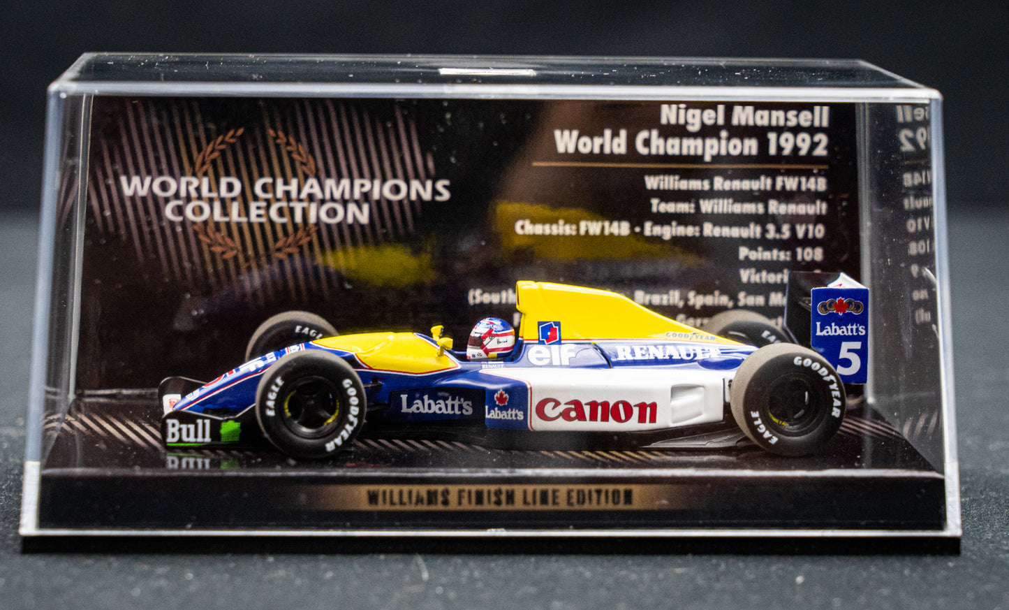 Nigel Mansell #5 Williams FW14B Formel 1 Weltmeister 1992 - Minichamps 1:43