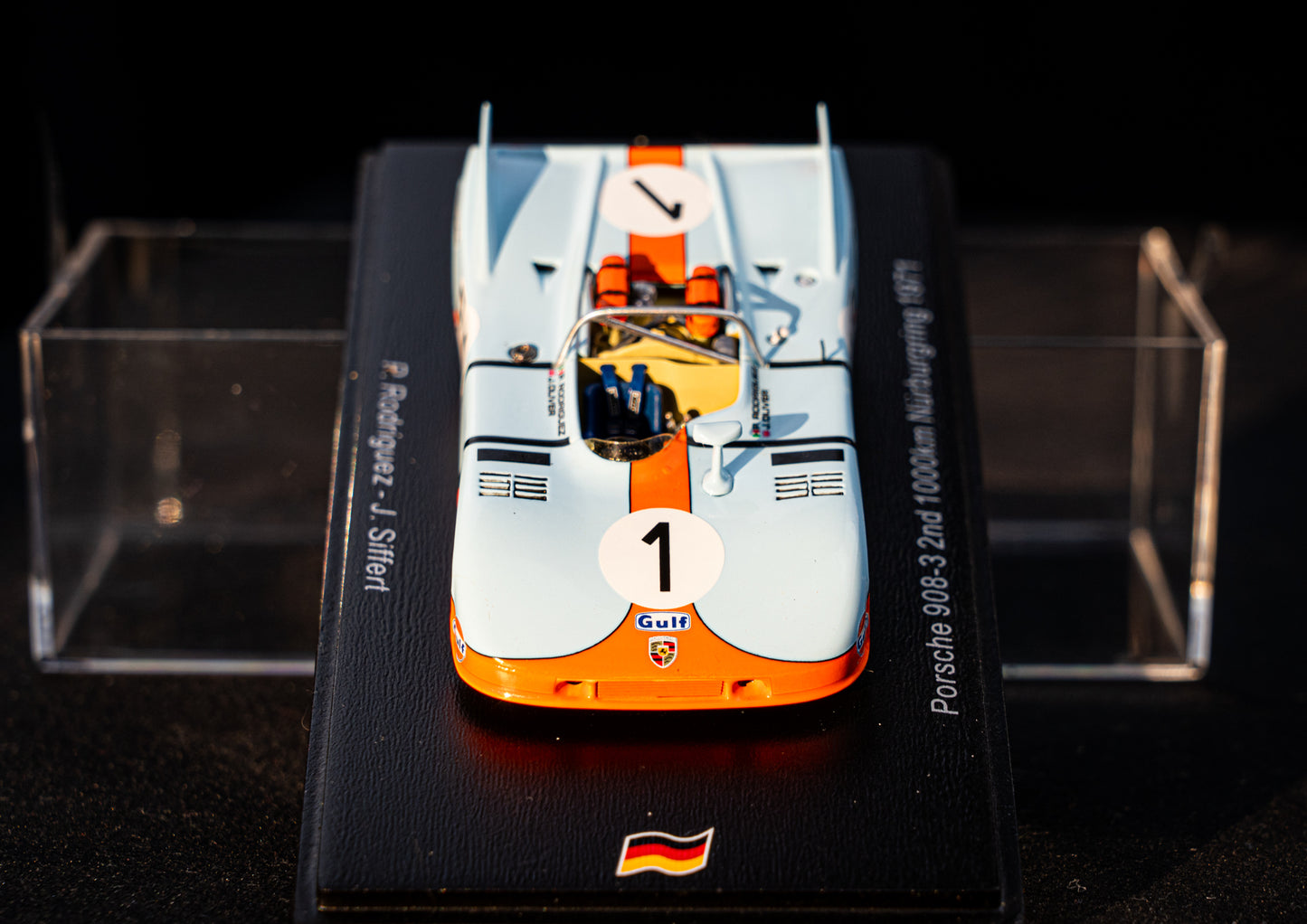 Porsche 908/03 #1 lim. 750 pcs. Rodriguez/Siffert 2nd 1000km Nürburgring 1971 Spark 1:43