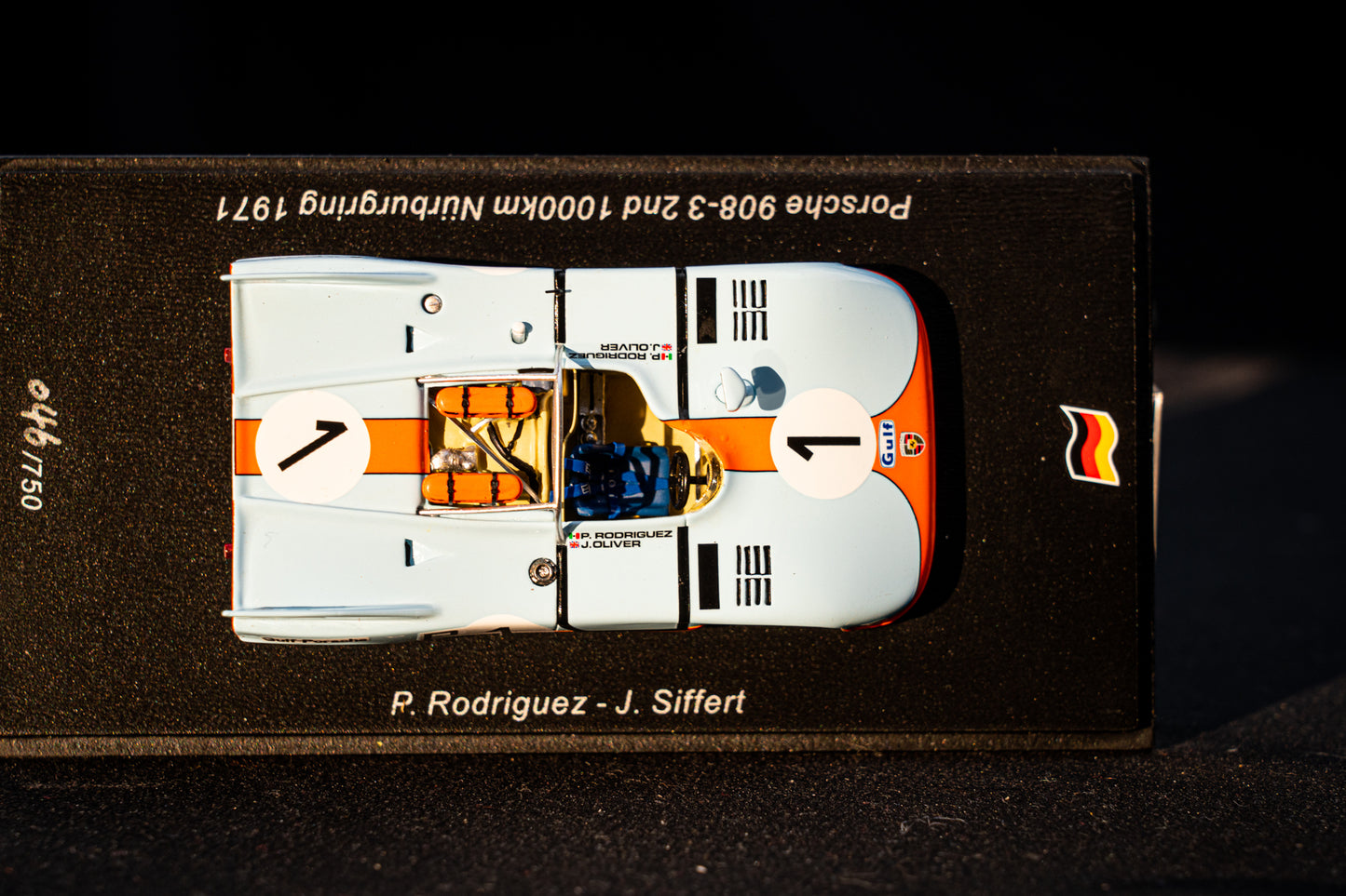 Porsche 908/03 #1 lim. 750 pcs. Rodriguez/Siffert 2nd 1000km Nürburgring 1971 Spark 1:43