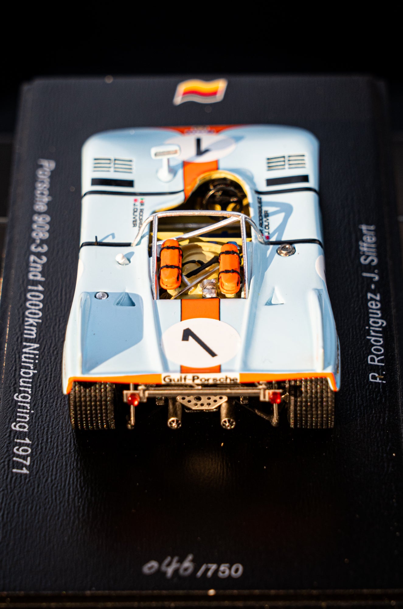 Porsche 908/03 #1 lim. 750 pcs. Rodriguez/Siffert 2nd 1000km Nürburgring 1971 Spark 1:43