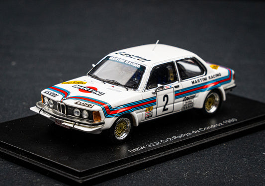 BMW 323i E21 Gr.2 #2 T. Mäkinen / A. Aho Rallye du Condroz 1980  1:43 Spark