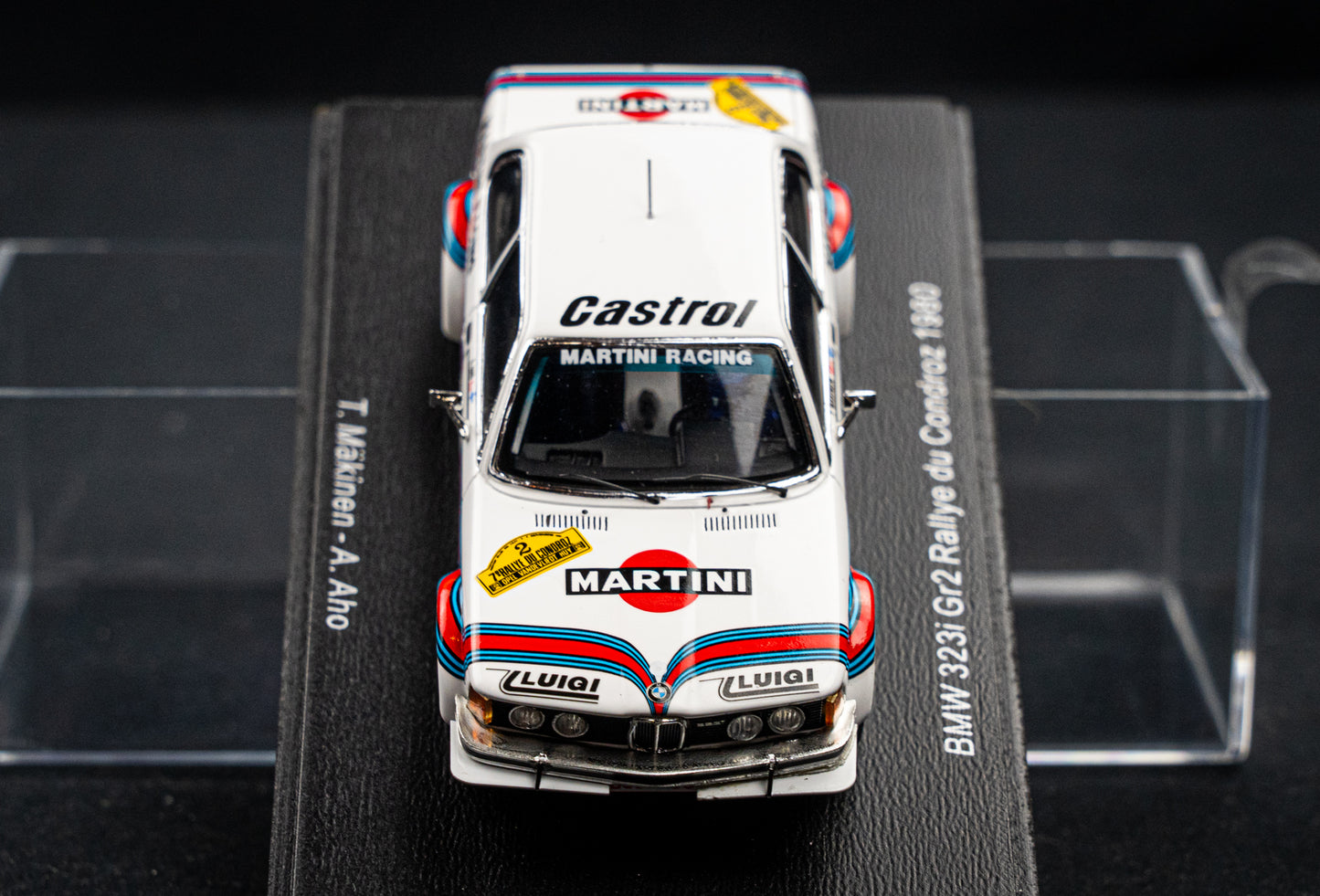 BMW 323i E21 Gr.2 #2 T. Mäkinen / A. Aho Rallye du Condroz 1980 1:43 Spark