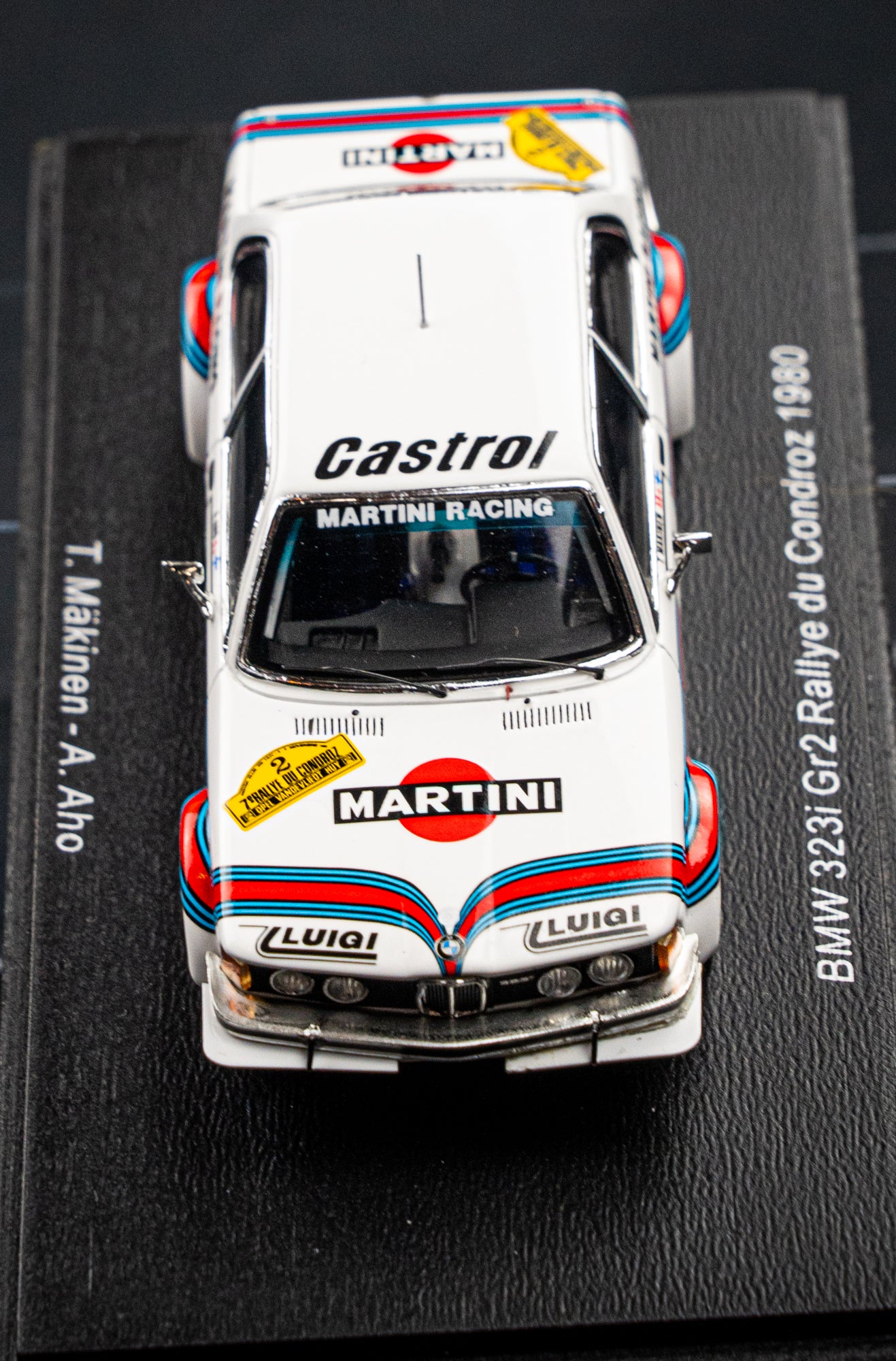 BMW 323i E21 Gr.2 #2 T. Mäkinen / A. Aho Rallye du Condroz 1980 1:43 Spark