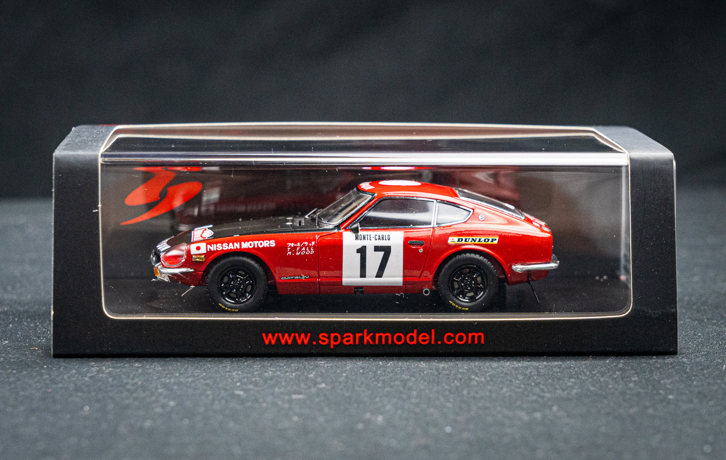 Datsun 240Z #17 T. Fall / M. Wood - 9th Rallye Monte Carlo 1973 - Spark 1:43