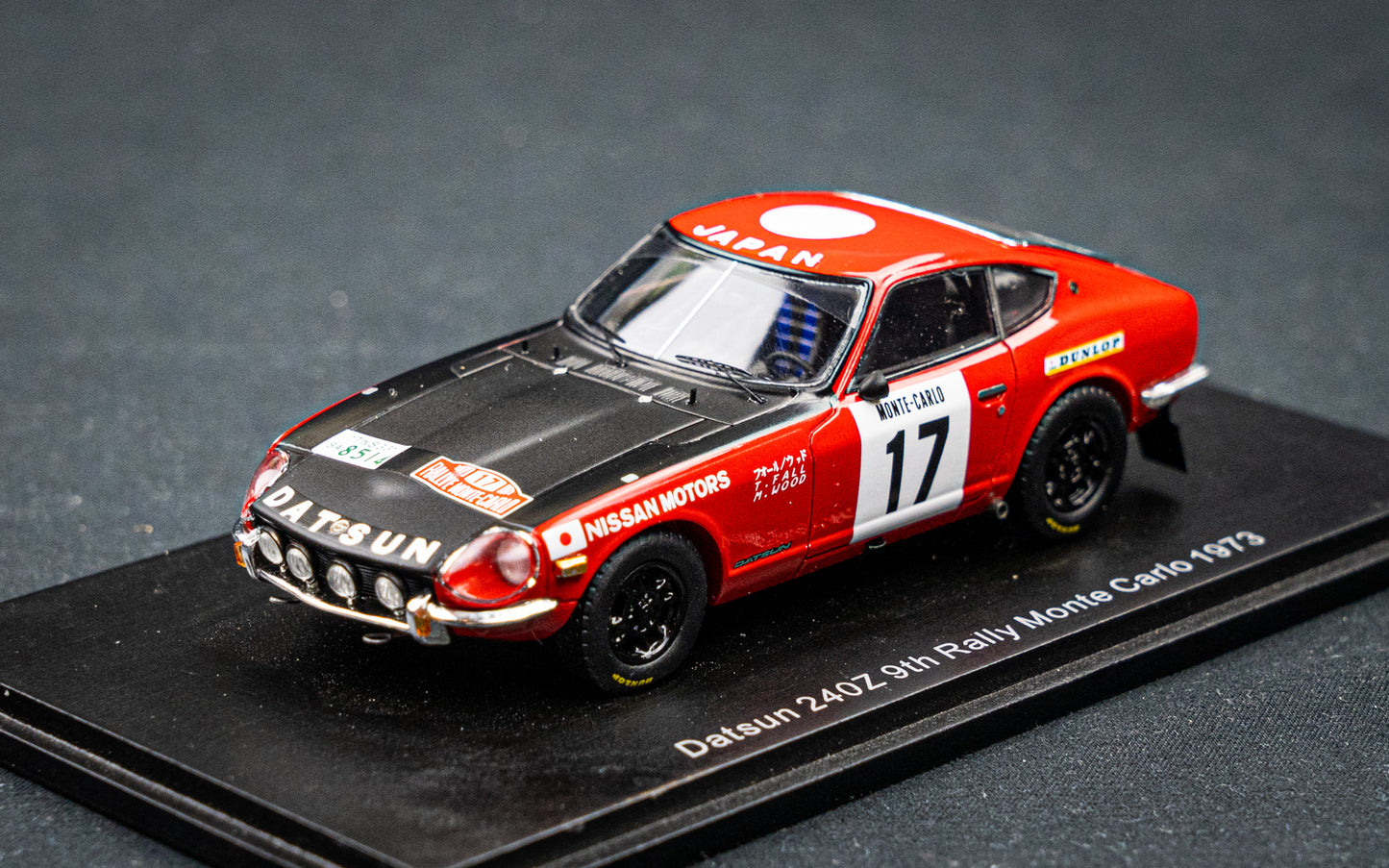 Datsun 240Z #17 T. Fall / M. Wood - 9th Rallye Monte Carlo 1973 - Spark 1:43