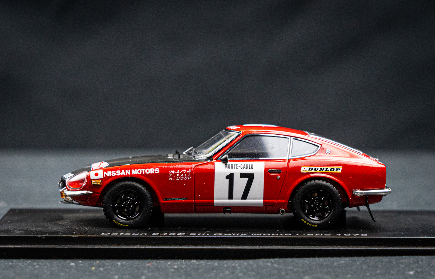 Datsun 240Z #17 T. Fall / M. Wood - 9th Rallye Monte Carlo 1973 - Spark 1:43