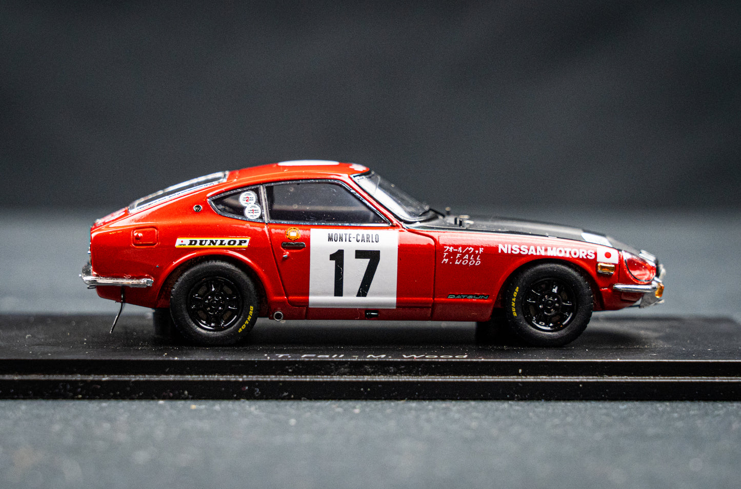 Datsun 240Z #17 T. Fall / M. Wood - 9th Rallye Monte Carlo 1973 - Spark 1:43