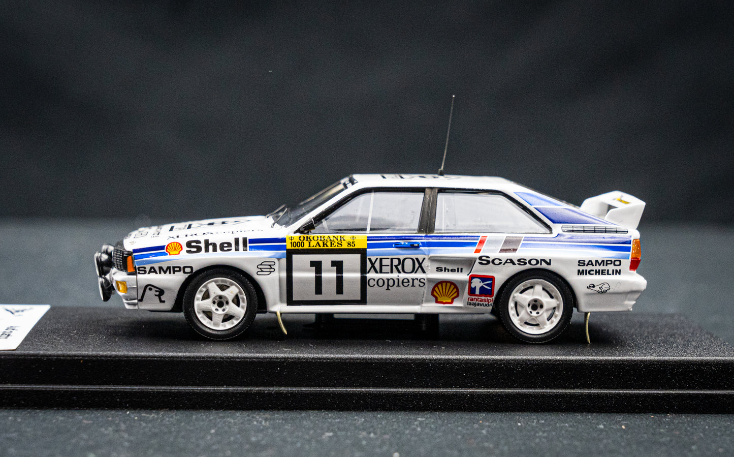 Audi Quattro lim. edition 1/150 Stk. #11 Lampi / Kuukkala 1000 Lakes / Finnland Rallye 1985