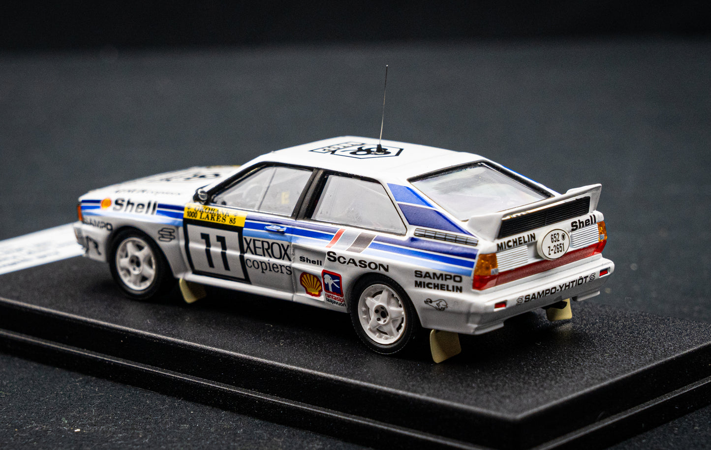 Audi Quattro lim. edition 1/150 Stk. #11 Lampi / Kuukkala 1000 Lakes / Finnland Rallye 1985