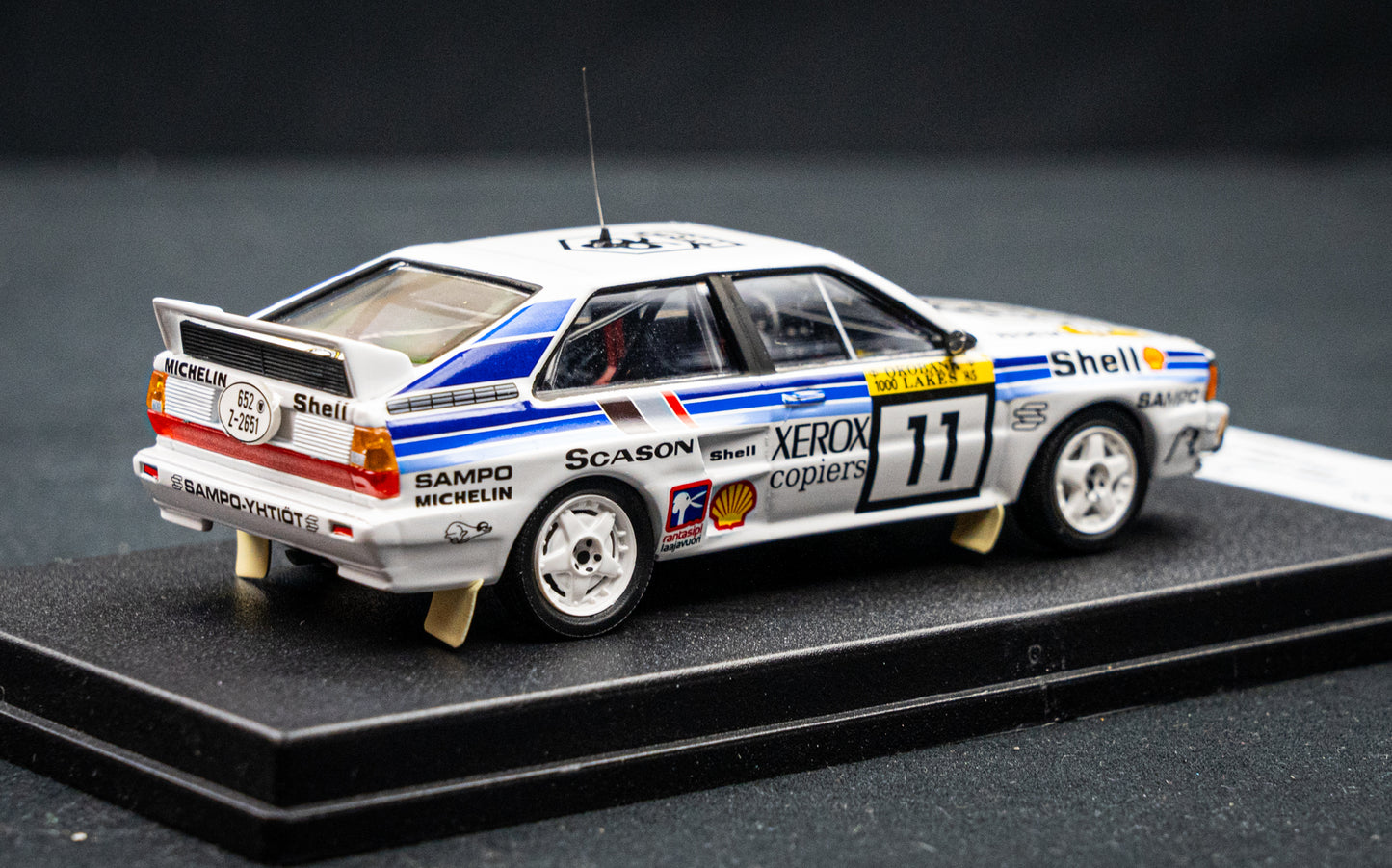 Audi Quattro lim. edition 1/150 Stk. #11 Lampi / Kuukkala 1000 Lakes / Finnland Rallye 1985