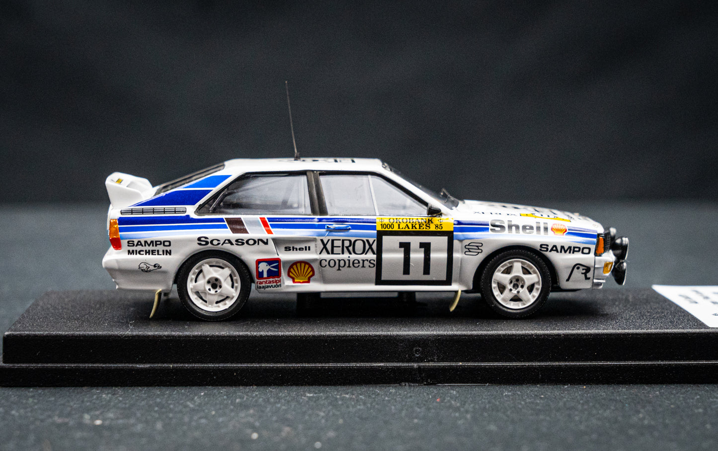Audi Quattro lim. edition 1/150 Stk. #11 Lampi / Kuukkala 1000 Lakes / Finnland Rallye 1985