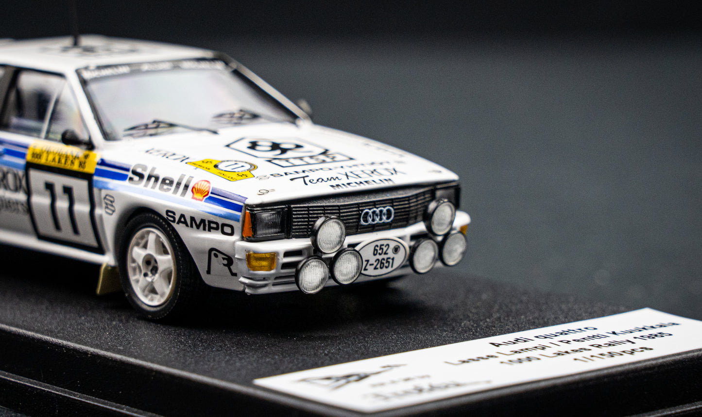 Audi Quattro lim. edition 1/150 Stk. #11 Lampi / Kuukkala 1000 Lakes / Finnland Rallye 1985